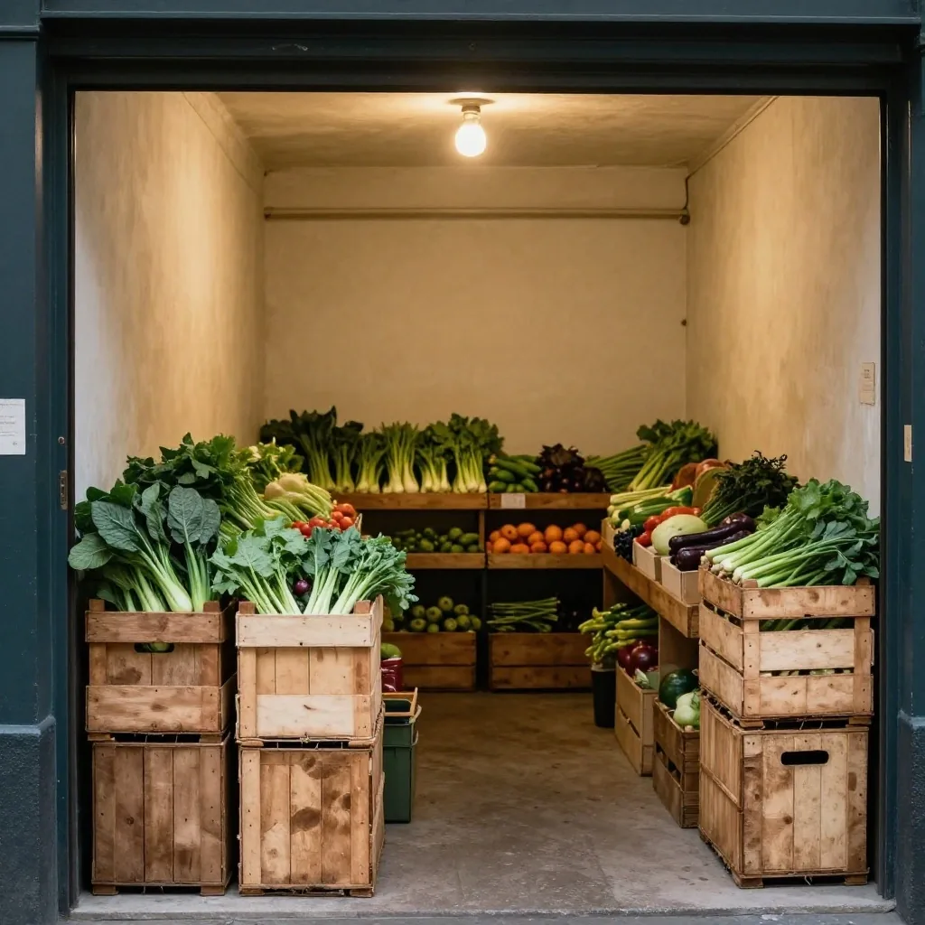Pizarra de verdulería con verduras